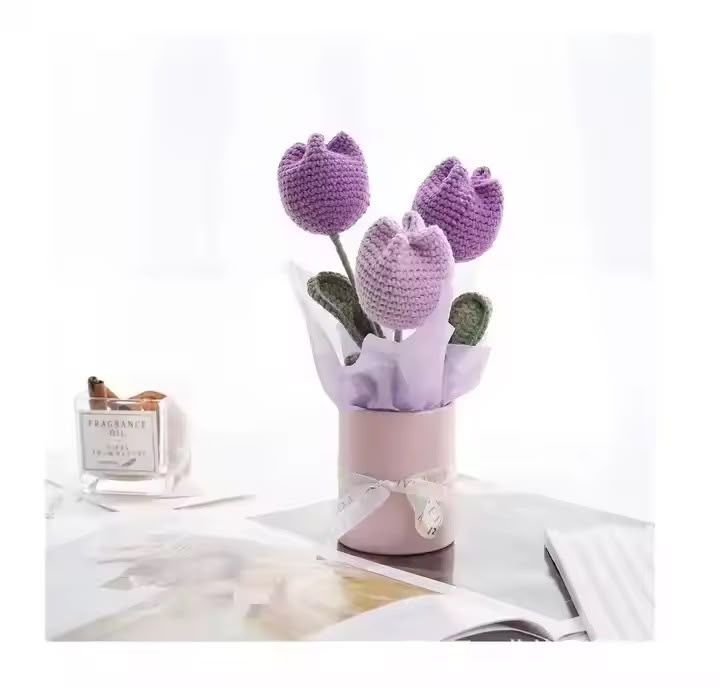 Small Crochet Tulip Bouquet
