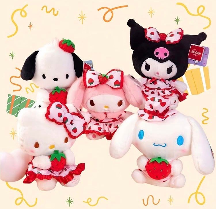 Strawberry Dress Character Plush Toy